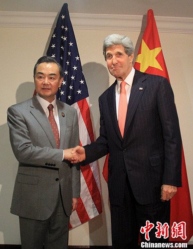 王毅會見克里:新型大國關(guān)系不是搞中美共治